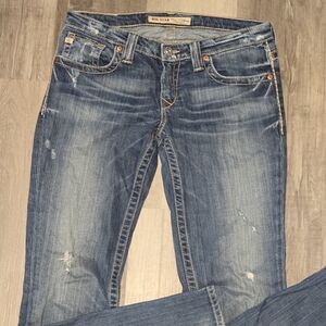 Big Star Casey K Skinny jeans size 30R 32" inseam slightly distressed